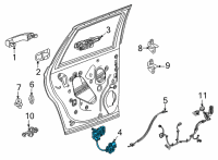 OEM 2022 Cadillac Escalade ESV Lock Assembly Diagram - 13542872