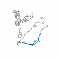 OEM 2010 Chevrolet Express 2500 Power Steering Cooler Tube Diagram - 22950447