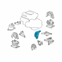OEM 2013 Honda Accord Bracket, RR. Engine Mounting Diagram - 50610-TA1-A00