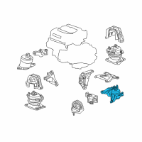 OEM Honda Accord Crosstour Rubber Assy., Transmission Mounting (Upper) Diagram - 50870-TA1-A01