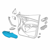 OEM Dodge Dart Armrest-Front Door Trim Diagram - 1TW761XCAB