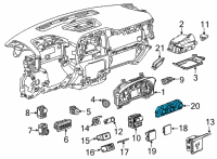 OEM GMC Sierra 3500 HD Dash Control Unit Diagram - 84499500