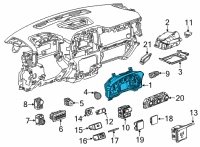 OEM 2022 GMC Sierra 2500 HD Instrument Cluster Diagram - 84770055