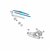 OEM 2017 Acura RDX Windshield Wiper Blade (350MM) Diagram - 76730-S2X-003