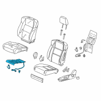 OEM 2017 Acura ILX Heater, Left Front Seat Cushion Diagram - 81534-TX6-A31