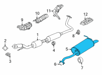 OEM Nissan Versa MUFFLER Assembly-Exhaust, Main Diagram - 20100-5EE6A