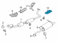 OEM 2022 Nissan Versa Heat Insulator-Trunk Floor Diagram - 74772-5EE0A