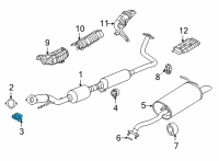 OEM Nissan Kicks Mounting-Exhaust, Rubber Diagram - 20651-5RA0A