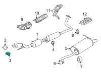 OEM 2018 Nissan Versa Note Mounting-Exhaust, Rubber Diagram - 20651-5RA0A