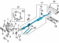 OEM Hyundai MUFFLER COMPLETE-CENTER Diagram - 28600-P0580