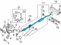 OEM 2022 Hyundai Tucson MUFFLER ASSY-CENTER Diagram - 28650-P0500