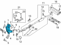 OEM 2022 Hyundai Santa Fe MANIFOLD MODULE-EXHAUST Diagram - 28500-2MAE0