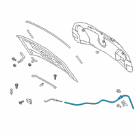 OEM 2021 Ford Explorer Release Cable Diagram - LB5Z-16916-B