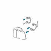 OEM 1998 Ford Taurus Stoplamp Bulb Diagram - F4CZ-13466-A