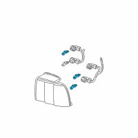 OEM Mercury Marauder Stoplamp Bulb Diagram - F4CZ-13466-A