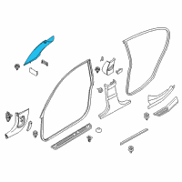 OEM BMW 650i xDrive Gran Coupe Trim, A-Pillar, Leather, Left Diagram - 51-43-8-050-839