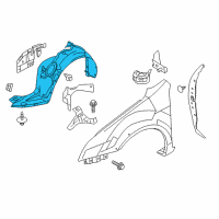 OEM 2011 Mercury Milan Fender Liner Diagram - AE5Z-16102-A