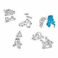 OEM 2022 Lexus ES350 INSULATOR, Engine Mounting Diagram - 12371-0P290