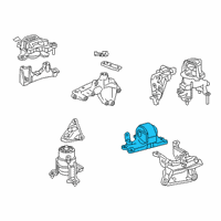 OEM 2020 Toyota Avalon Side Transmission Mount Diagram - 12372-0P080