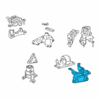 OEM 2020 Toyota Camry Side Mount Bracket Diagram - 12304-F0010