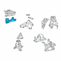 OEM Lexus NX250 Engine Mount Bracket Diagram - 1234125010