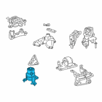 OEM 2018 Toyota Camry Front Transmission Mount Diagram - 12361-0P210