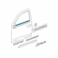 OEM 2009 GMC Canyon Belt Weatherstrip Diagram - 10388364