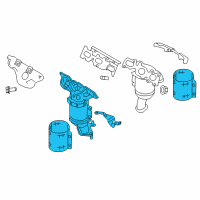 OEM 2014 Ford Fusion Manifold With Converter Diagram - DG9Z-5G232-D