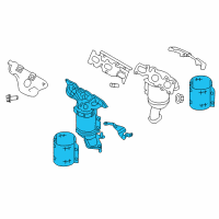 OEM Lincoln Manifold With Converter Diagram - DG9Z-5G232-D