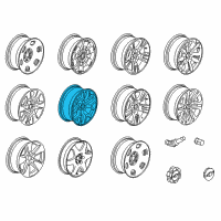 OEM 2015 GMC Canyon Wheel, Alloy Diagram - 23245011