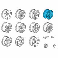 OEM 2015 Chevrolet Colorado Wheel Rim-Frt & Rr Diagram - 84524007