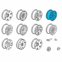 OEM 2022 Chevrolet Colorado Wheel, Alloy Diagram - 23343590