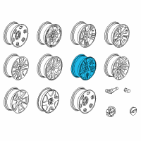 OEM 2017 Chevrolet Colorado Wheel, Alloy Diagram - 23245759