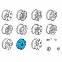 OEM 2018 GMC Canyon Wheel, Spare Diagram - 22890102