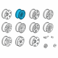 OEM 2020 GMC Canyon Wheel, Alloy Diagram - 23245009