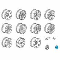 OEM 2017 GMC Canyon Hub Cap Diagram - 52015040