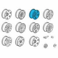 OEM GMC Canyon Wheel, Alloy Diagram - 23245008