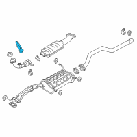 OEM 2002 Kia Sportage Bracket Assembly-Front Pipe Diagram - 0K07A40080