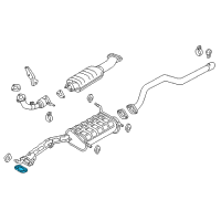 OEM Kia Sedona Gasket-EXHPIPE Diagram - 0K95A40306A