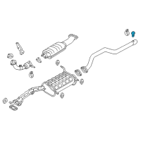 OEM 2003 Kia Sedona Hanger-SILENCER Diagram - 0K01140060A