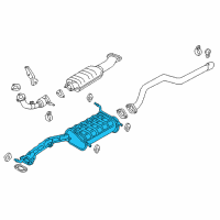 OEM Kia Sportage Main Muffler Assembly Diagram - 0K07B40100B