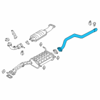 OEM 2002 Kia Sportage Tail Pipe Assembly Diagram - 0K07A40700A