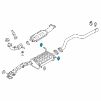 OEM 2001 Kia Sportage Exhaust Hanger Diagram - 0K60240061