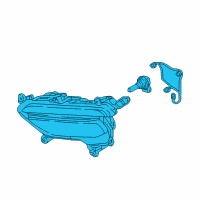 OEM Hyundai Santa Fe Sport Front Passenger Side Fog Light Assembly Diagram - 92202-4Z510