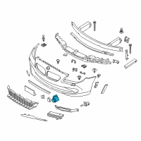 OEM BMW 650i Gran Coupe Ultrasonic Sensor, Orionsilber Diagram - 66-20-9-233-041