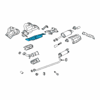 OEM Honda Civic Plate A, Floor Heat Baffle Diagram - 74601-SNA-A00