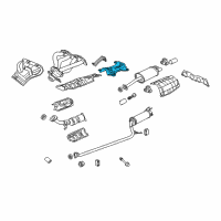 OEM Honda Civic Plate B, Floor Heat Baffle Diagram - 74603-SNA-A00