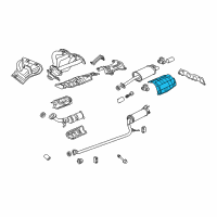 OEM Honda Civic Plate, Muffler Baffle Diagram - 74655-SNA-A00