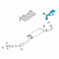 OEM Hyundai Santa Fe Sport Rear Muffler Assembly Diagram - 28710-4Z500