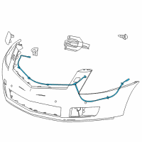 OEM 2015 Cadillac SRX Washer Hose Diagram - 15949213